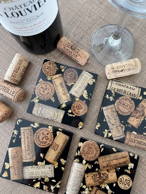 theme-bouchon-1 Lot de 4 Dessous de verre – Image 1