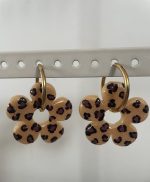 Boucles d'oreilles créole léopard