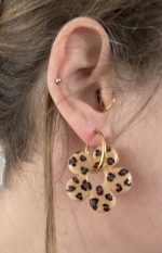 Boucles d'oreilles créole léopard – Image 2