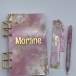 Couverture de cahier, marque-page et stylo personnalisés