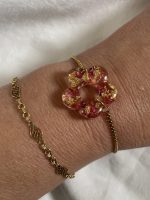Bracelet ajustable avec fleur ou donut coloré